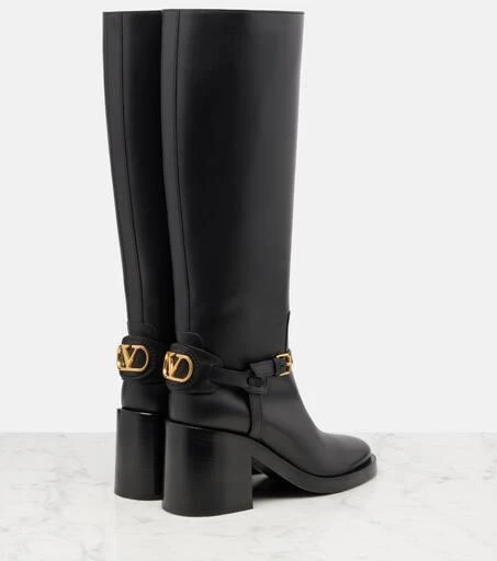 Valentino VLogo leather knee-high boots 2