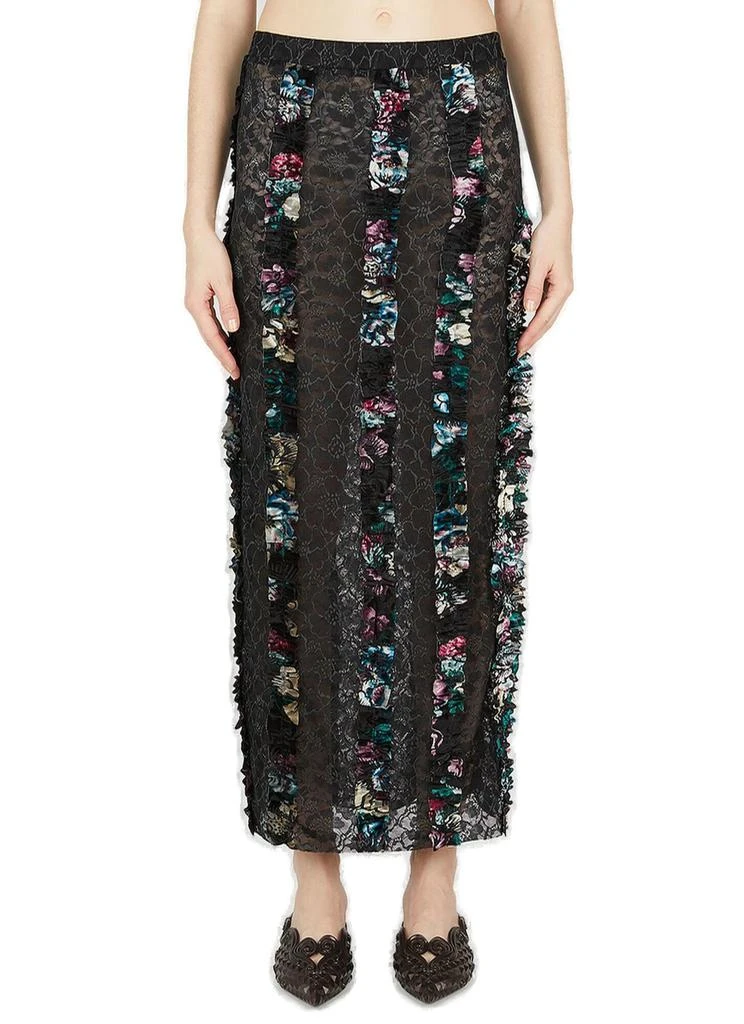 Rave Review Rave Review Idun Ruffled Trim Lace Midi Skirt 1