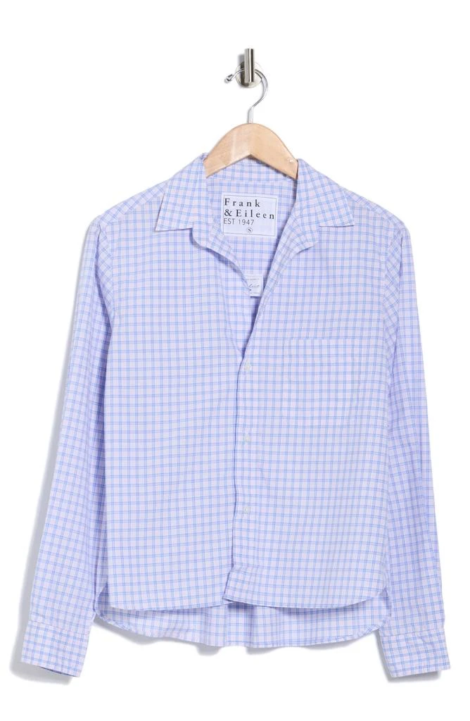 Frank 
Eileen Grid Print Untuckable Button-Up Shirt 3