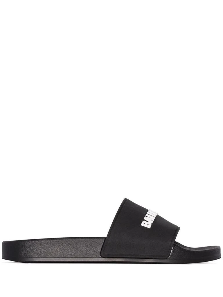 Balenciaga Balenciaga Logo Pool Slides 1