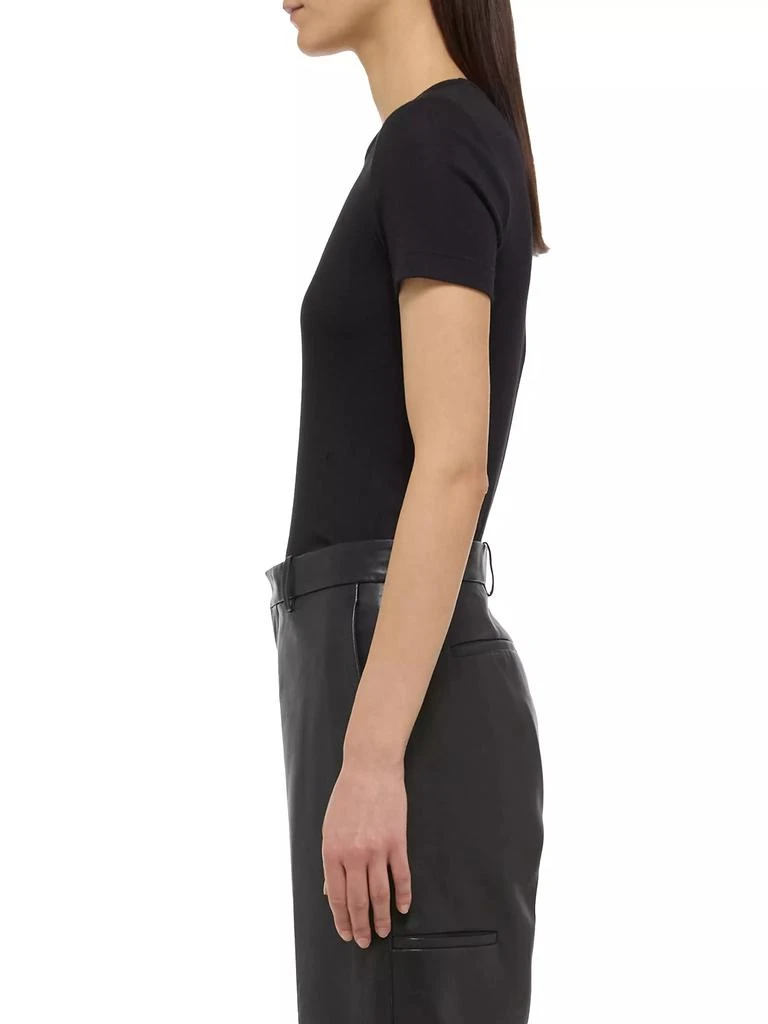 Helmut Lang Rib-Knit Pima Cotton-Blend T-Shirt 4