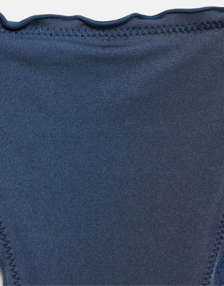 Pull&Bear Pull&Bear Ruffled bikini bottoms in blue 2