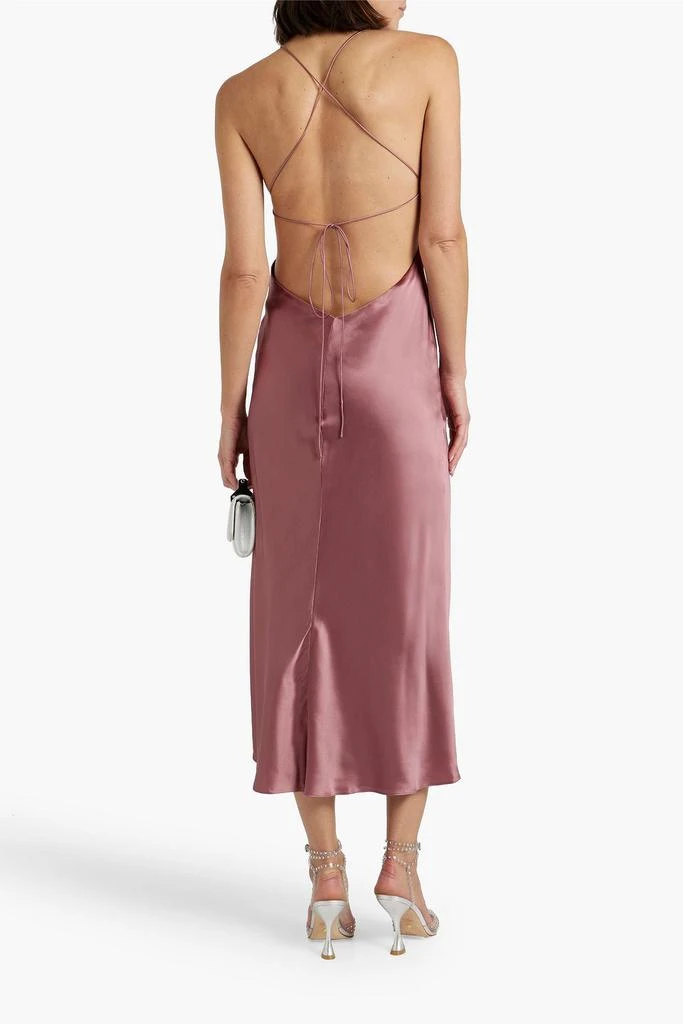 Michelle Mason Cutout silk-satin midi dress 3