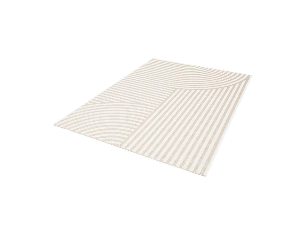 Bobochic Tapis Poils Ras - Annie - Motif Abstrait - Beige 3