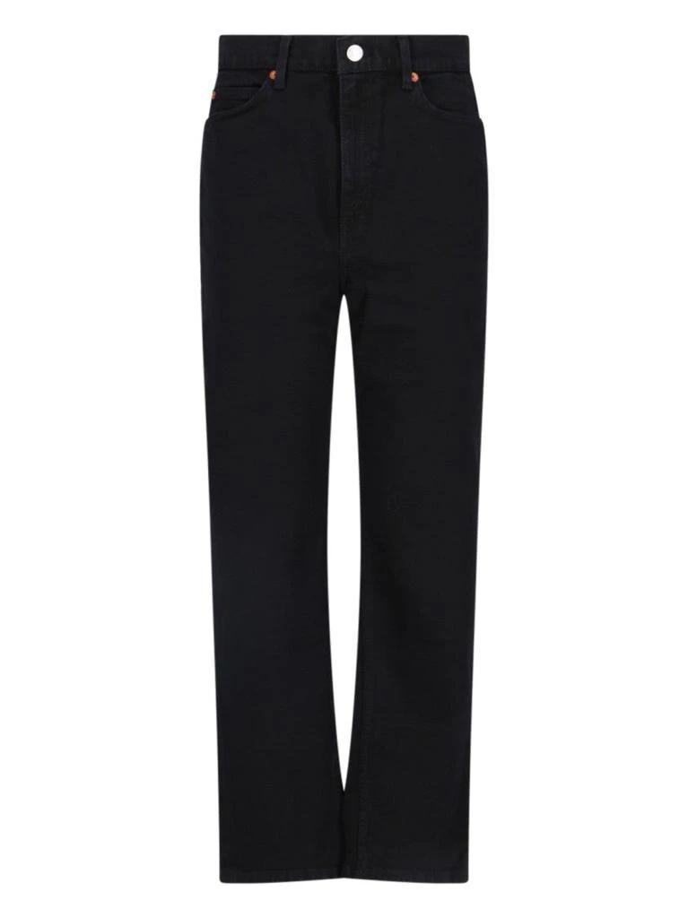 REDONE High-Waisted Straight-Leg Black Denim Jeans 1
