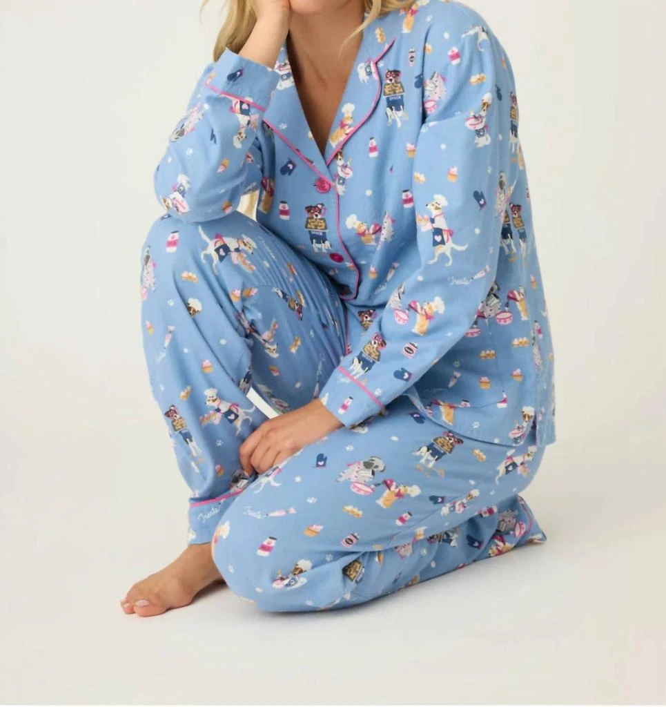 PJ Salvage Pj Salvage - Baked Woof Love Flannel Pj Set 3