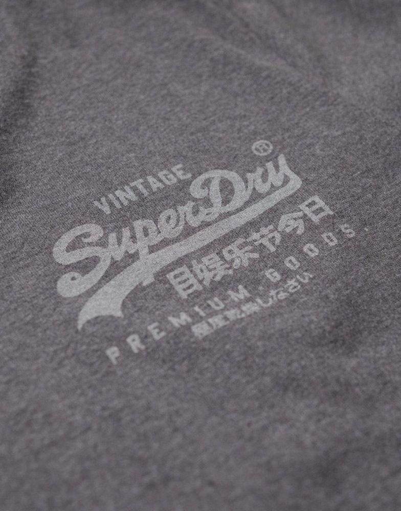 Superdry Superdry Vintage logo heritage chest t-shirt in granite grey marl