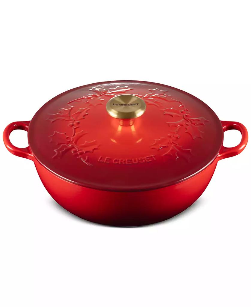 Le Creuset Holly Collection Enameled Cast Iron 4.5 Qt. Traditional Chef's Oven with Lid