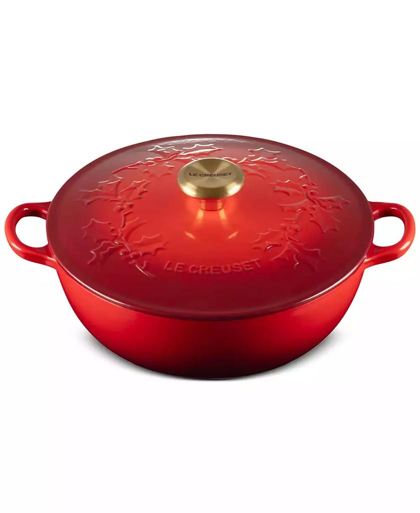 Le Creuset Holly Collection Enameled Cast Iron 4.5 Qt. Traditional Chef's Oven with Lid 1