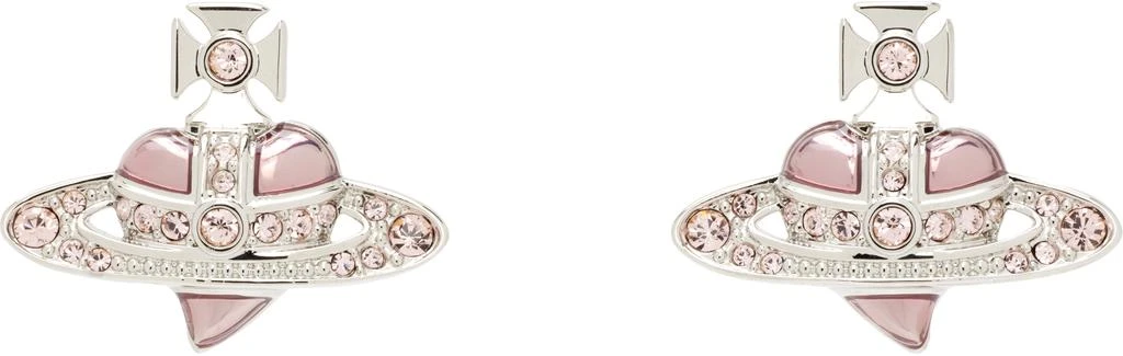 Vivienne Westwood New Diamante Heart Earrings