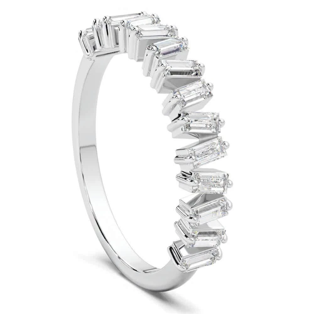 Pompeii3 1/2Ct Baguette Designed Anniversary Band 14k Gold Lab Grown 2