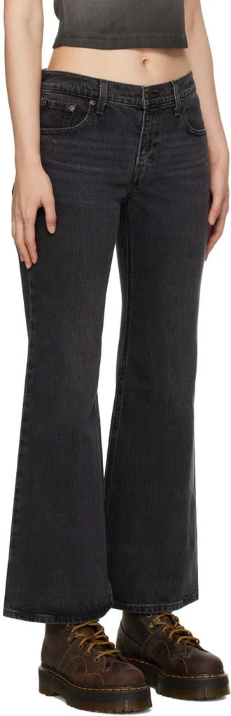 Levi's Black Middy Ankle Flare Jeans 2