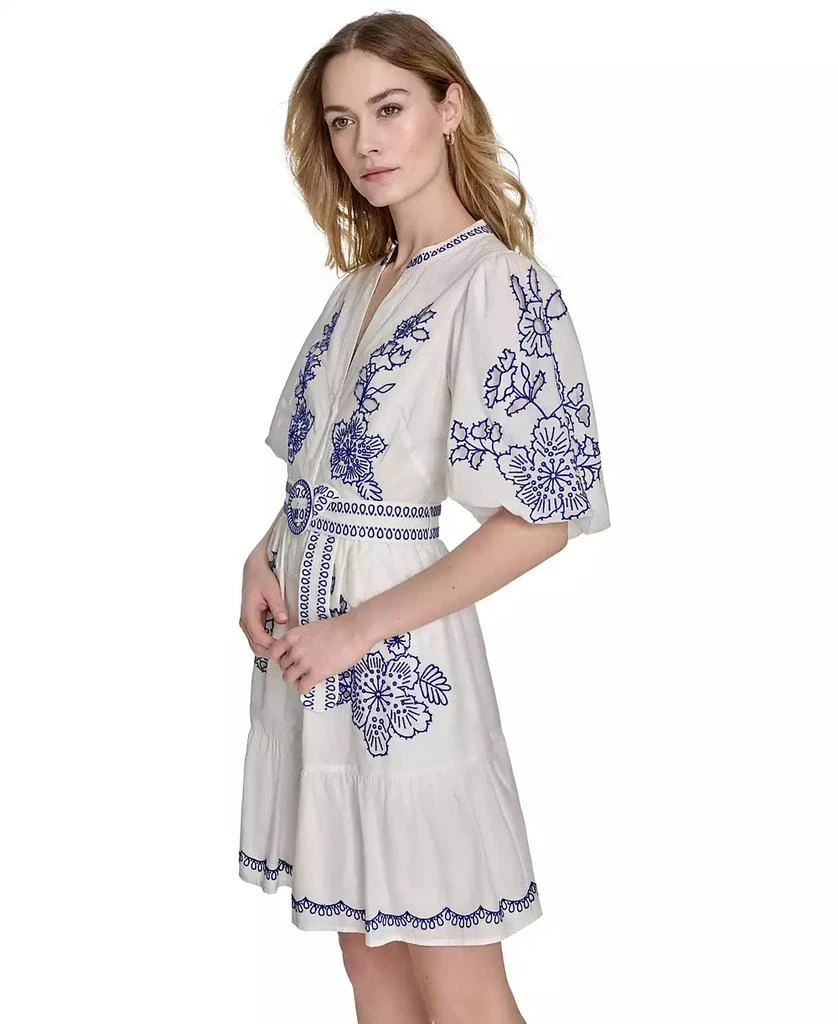 Eliza J Women's Cotton Embroidered A-Line Dress 2