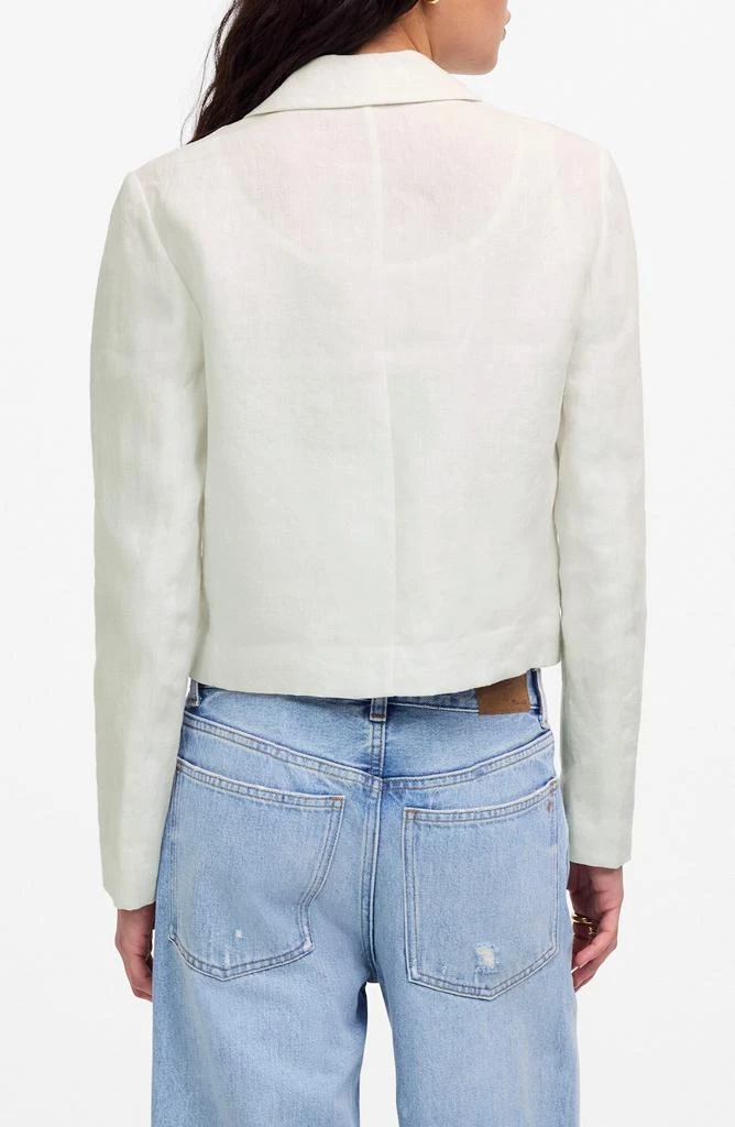 Madewell Crop Double Breasted Linen Blazer 2