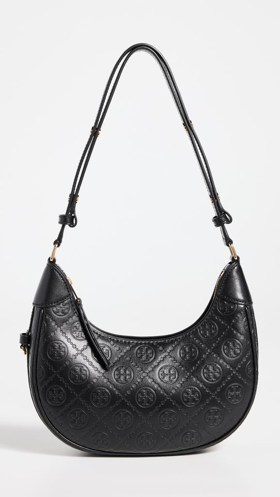 Tory Burch T Monogram Debossed Crescent Bag