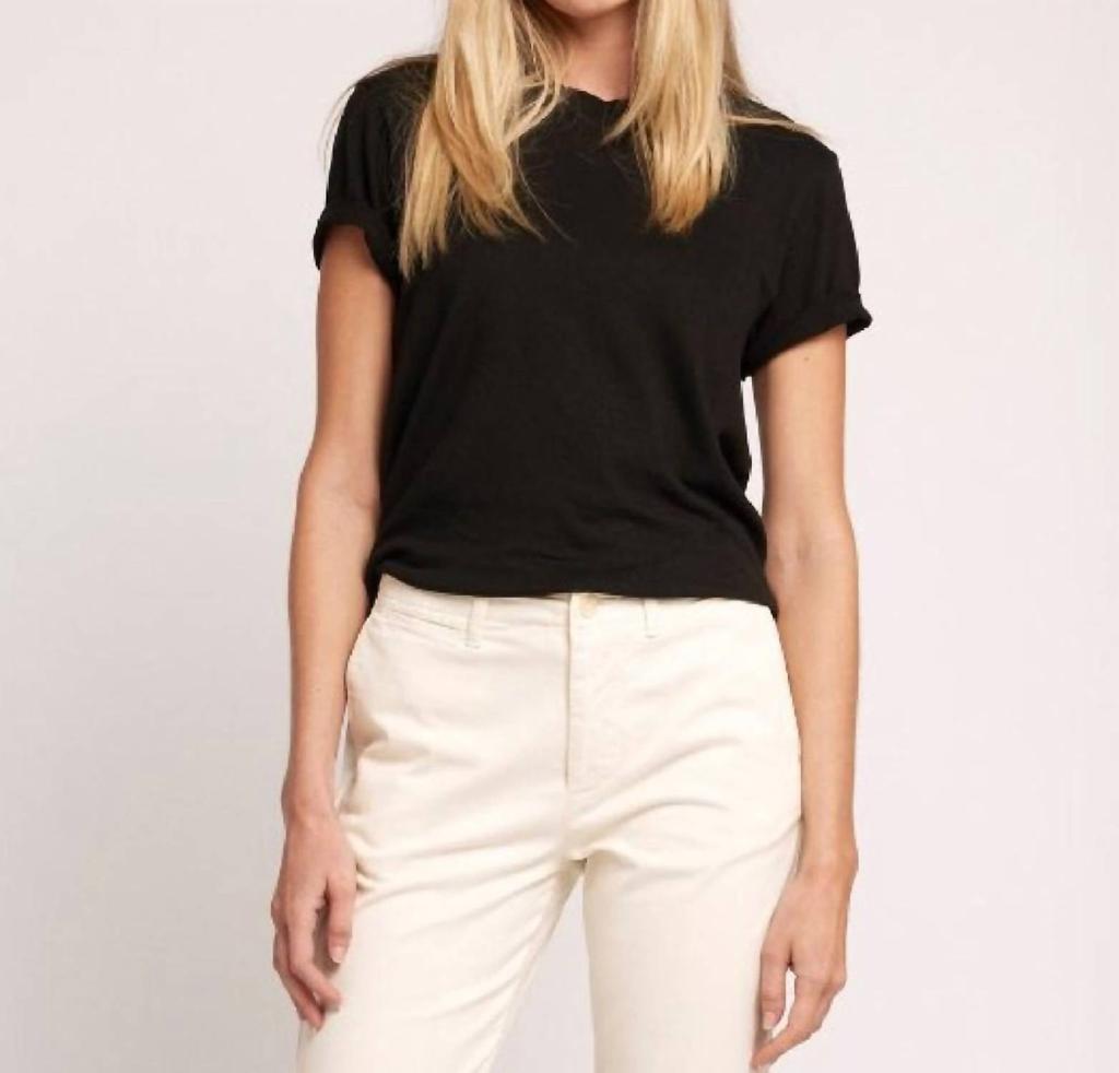 Current Elliott Flame Cotton T-Shirt In Black