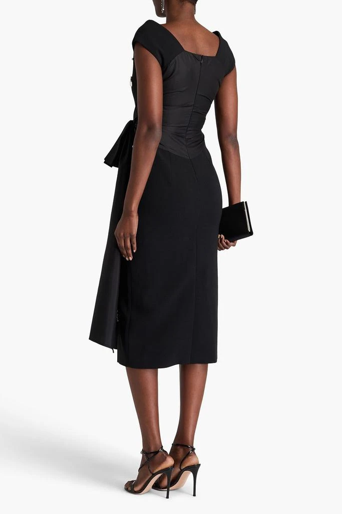 Huishan Zhang Kinsley crystal-embellished crepe midi dress 3
