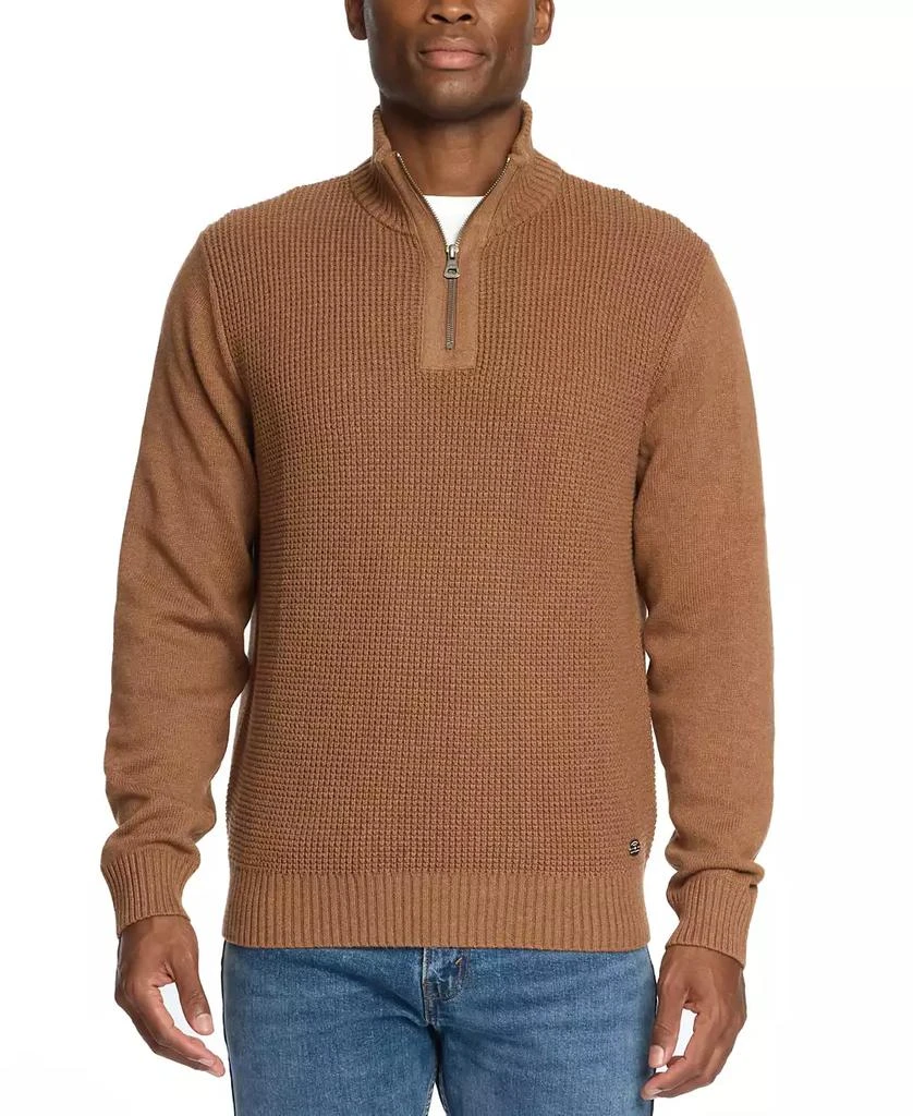 Weatherproof Vintage Men's Textured Quarter-Zip Sweater 1