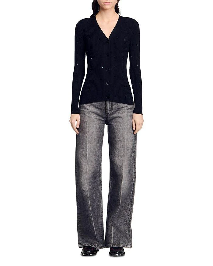 Sandro Gabrielle Strass Cardigan 5