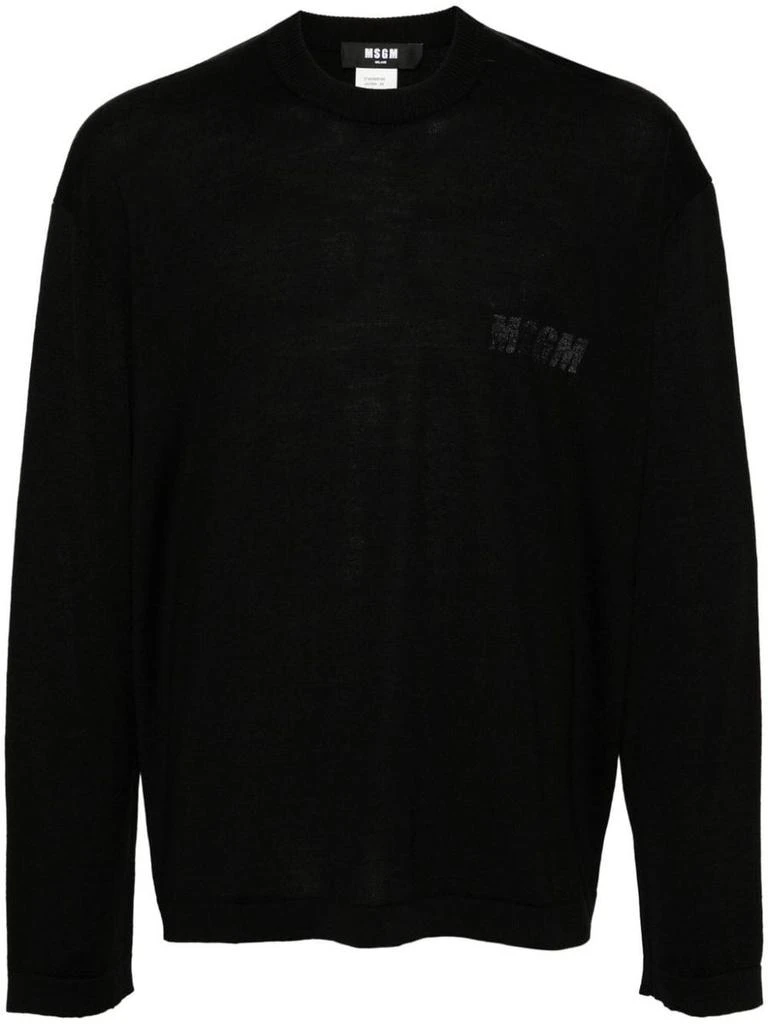 Msgm Msgm Sweater With Logo Print 1