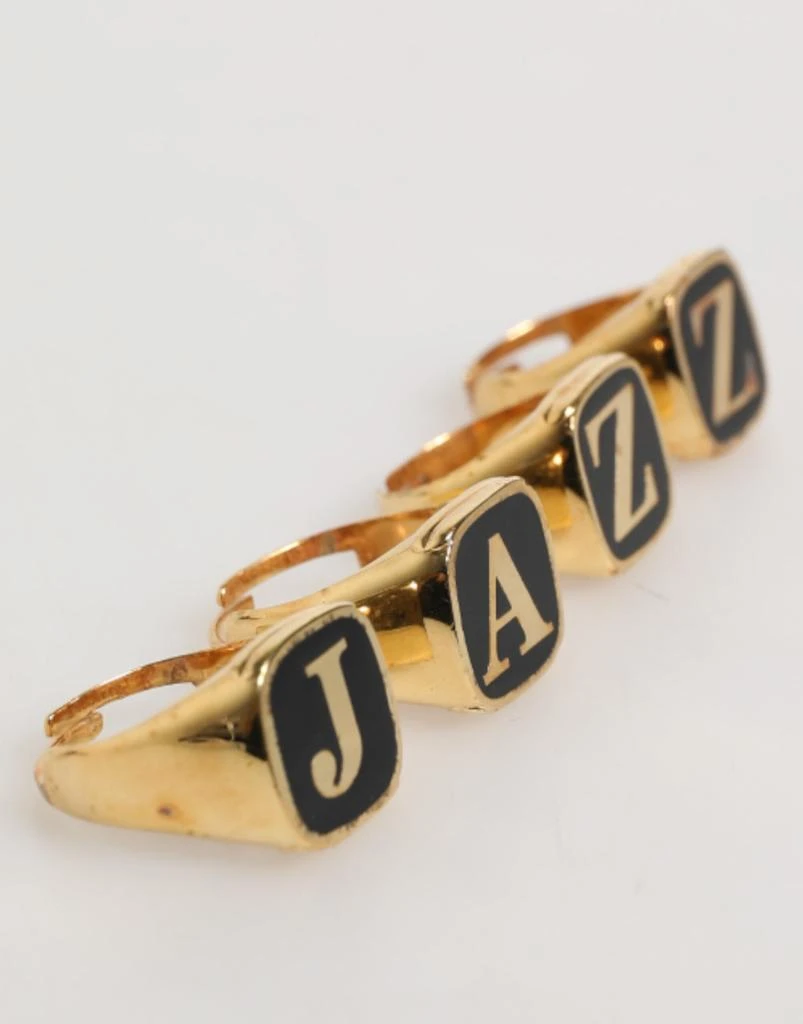 Dolce 
Gabbana Tone Brass JAZZ Letter Set 4 Pieces Adjustable Men
s Ring (Pre-Owned) 2