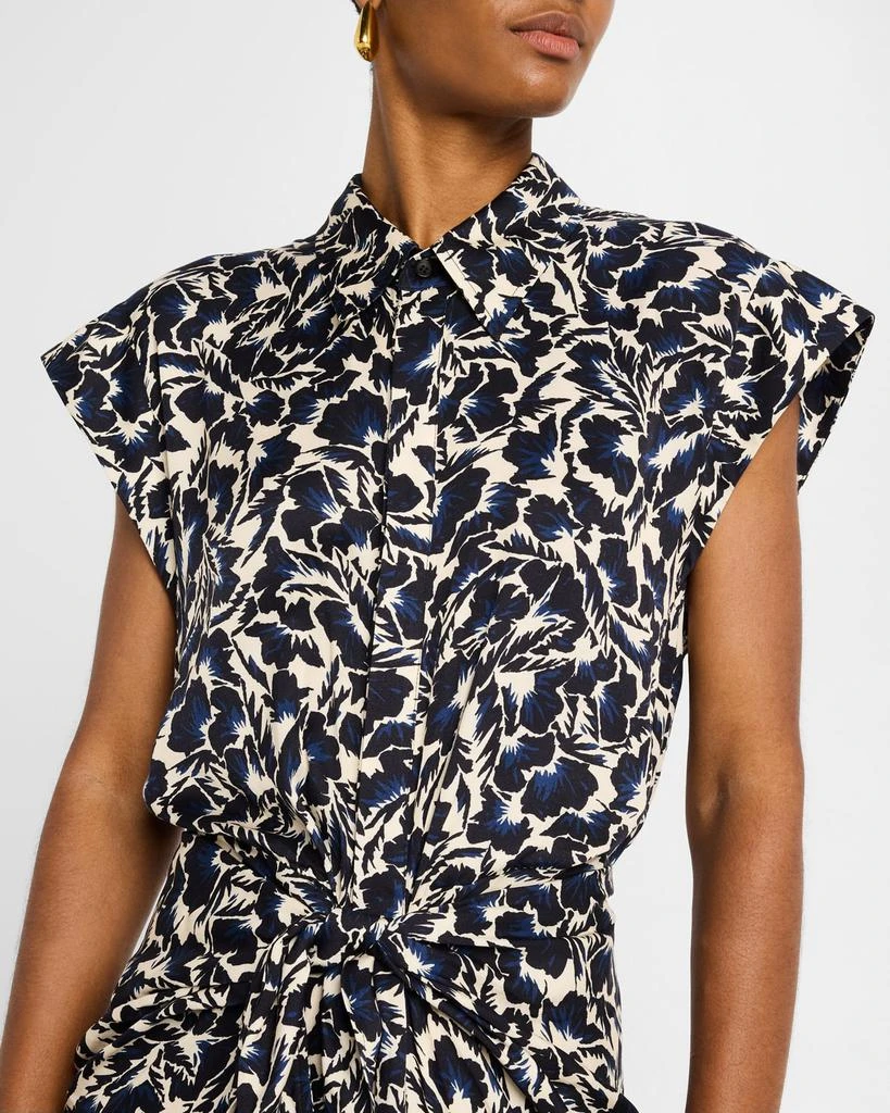 A.L.C. Emilia Draped Satin Shirtdress 5
