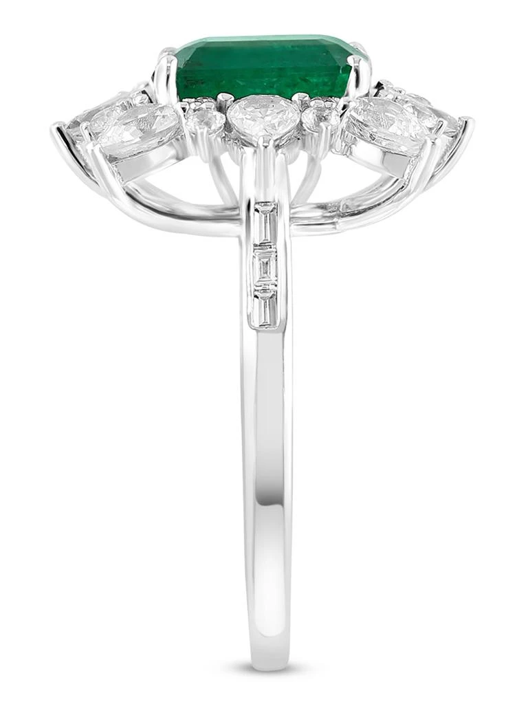 Effy 14K White Gold, Emerald, White Sapphire 
0.09 TCW Diamond Ring 3