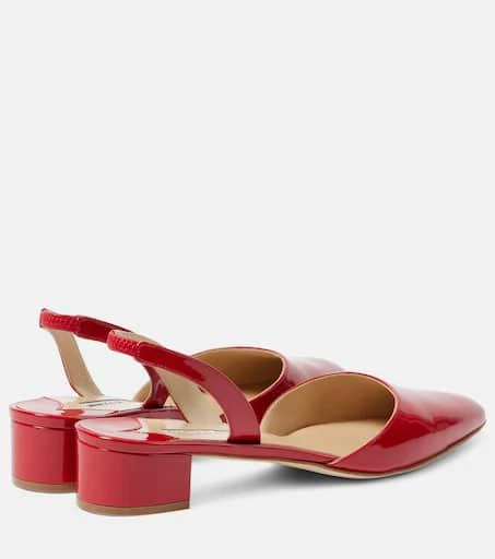 Manolo Blahnik Aspro 30 patent leather slingback pumps 2