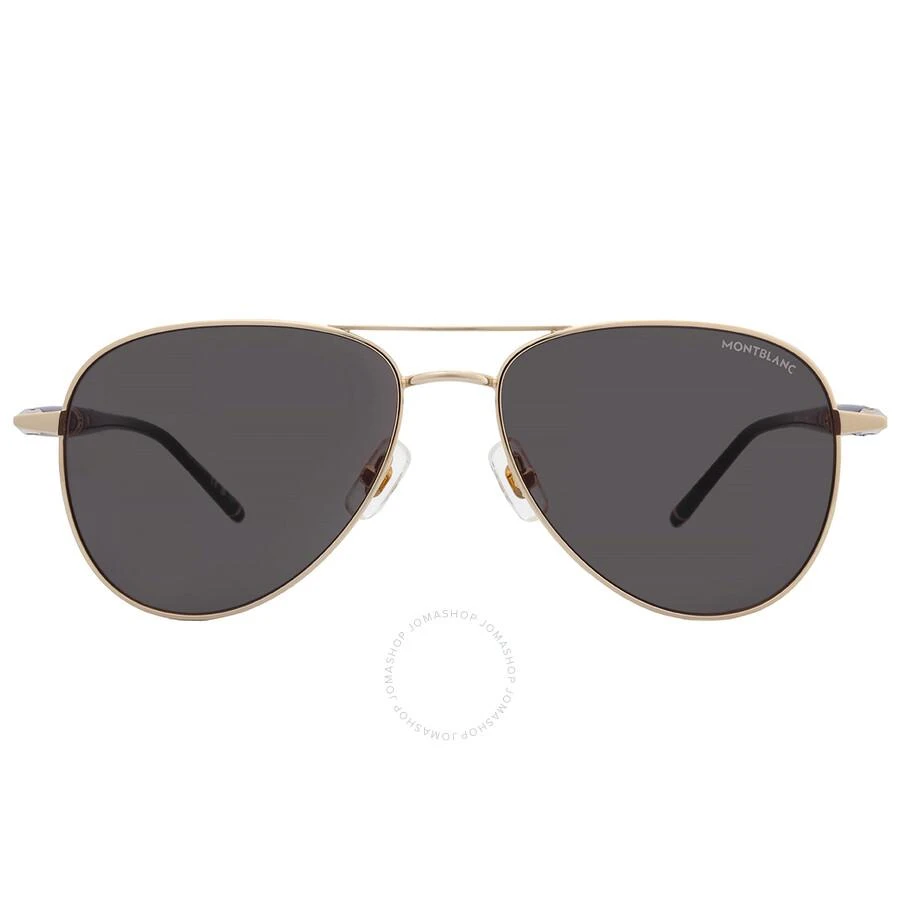 MontBlanc Grey Pilot Men's Sunglasses MB0345S 001 57 1
