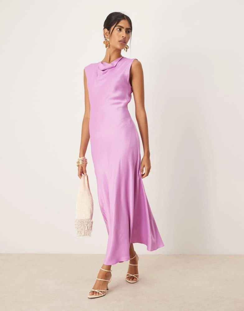 Mango cowl neck cap sleeve dress in pale pink  On Sale Now with Up to 11%  Off | Discover Exclusive Deals & Savings at BeyondStyle  Authentic Mango  Home|women with Limited-Time