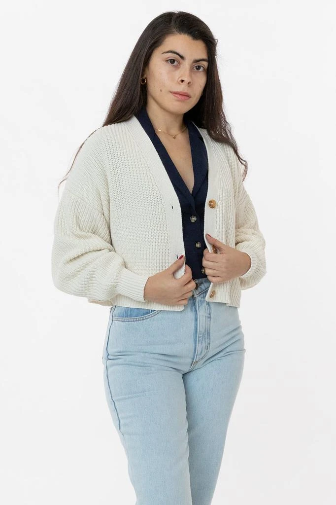 Los Angeles Apparel FM35GD - Fisherman Cropped Cardigan 1