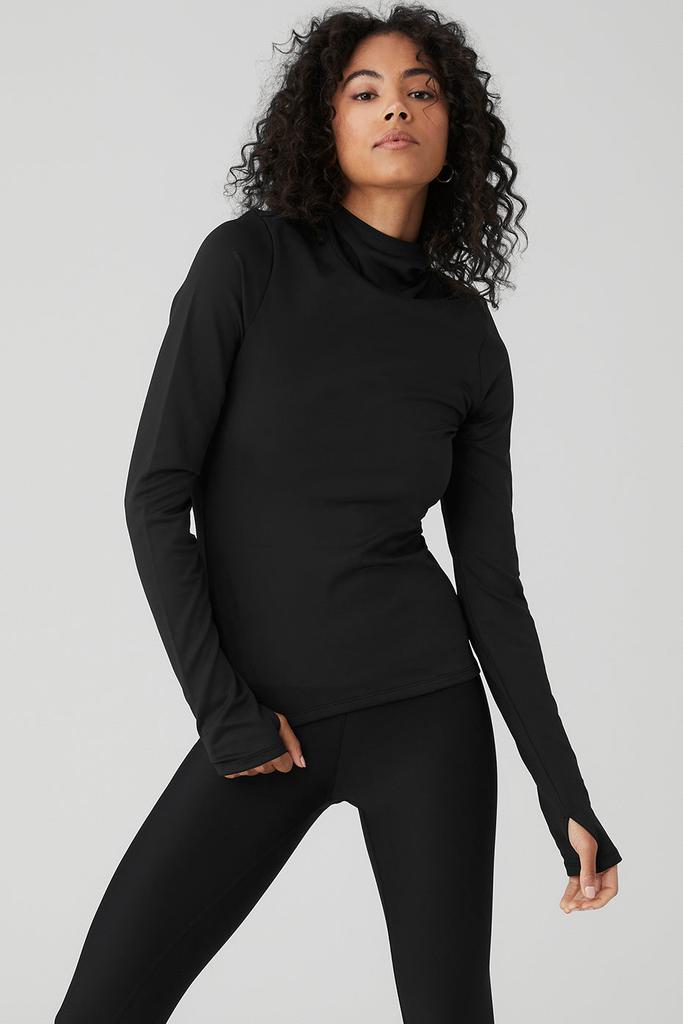 Alo Yoga Airlift Winter Warm Hooded Runner - Black