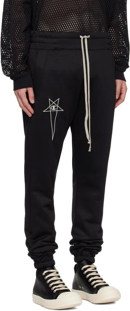 Rick Owens Black Champion Edition Joggers Sweatpants 2