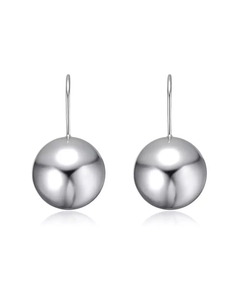 Rachel Glauber Ball Drop Earrings in White Gold Plated or 14K Gold Plated 2