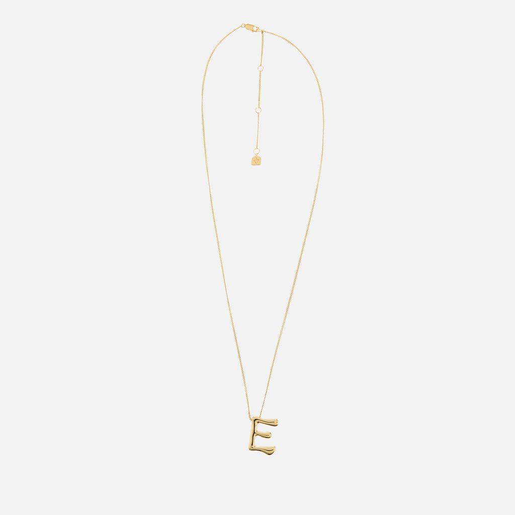ASTRID & MIYU Astrid & Miyu Initial Bold 18K Gold-Plated Necklace