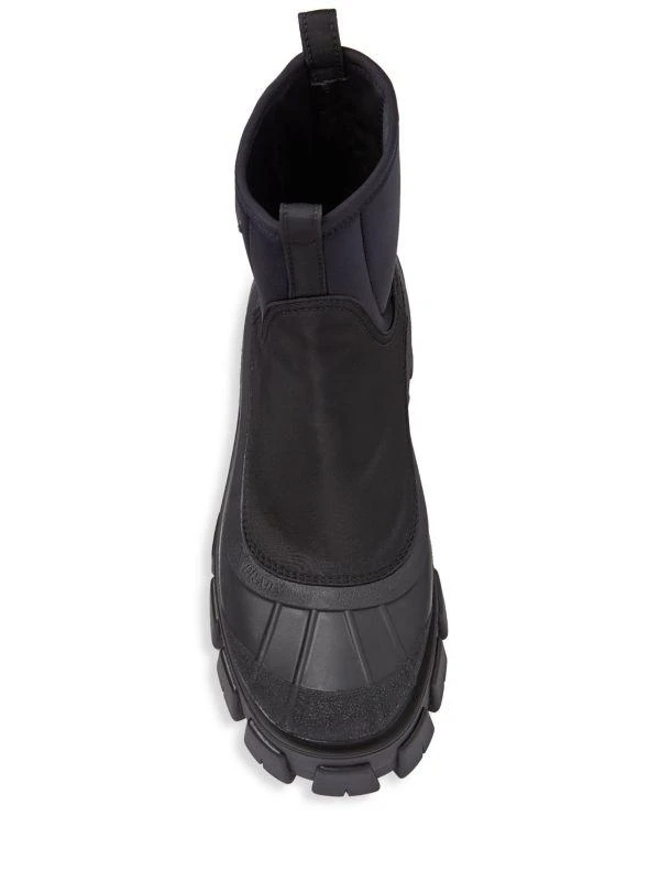 Prada Monolith Re-Nylon Gabardine Lug Sole Chelsea Boots 5