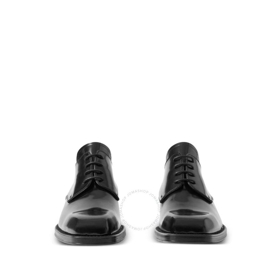 Burberry Black Patent Leather Lace-Up Derby Shoes