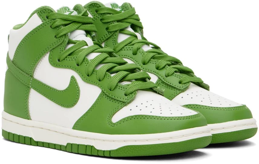 NIKE Green & White Dunk High Sneakers 4