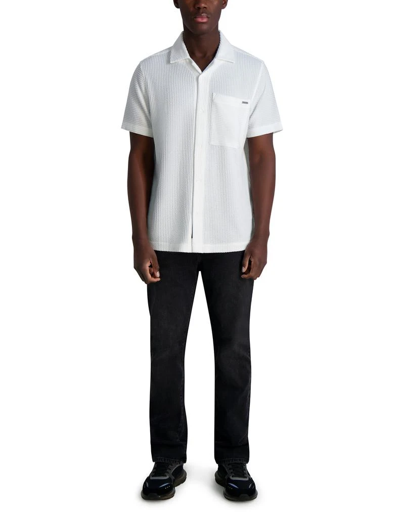 Karl Lagerfeld Paris KNIT JACQUARD BOXY CAMP SHIRT 4