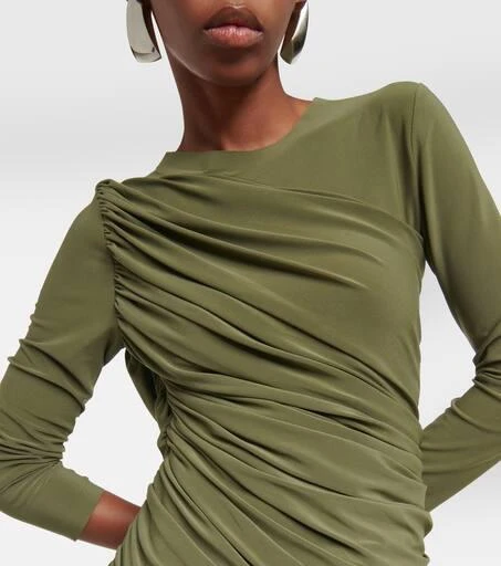 Norma Kamali Diana asymmetric ruched minidress 4