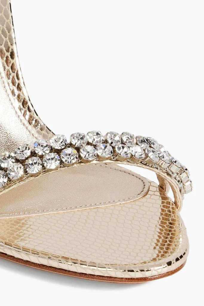 Alexandre Birman Karina embellished metallic snake-effect leather sandals 4