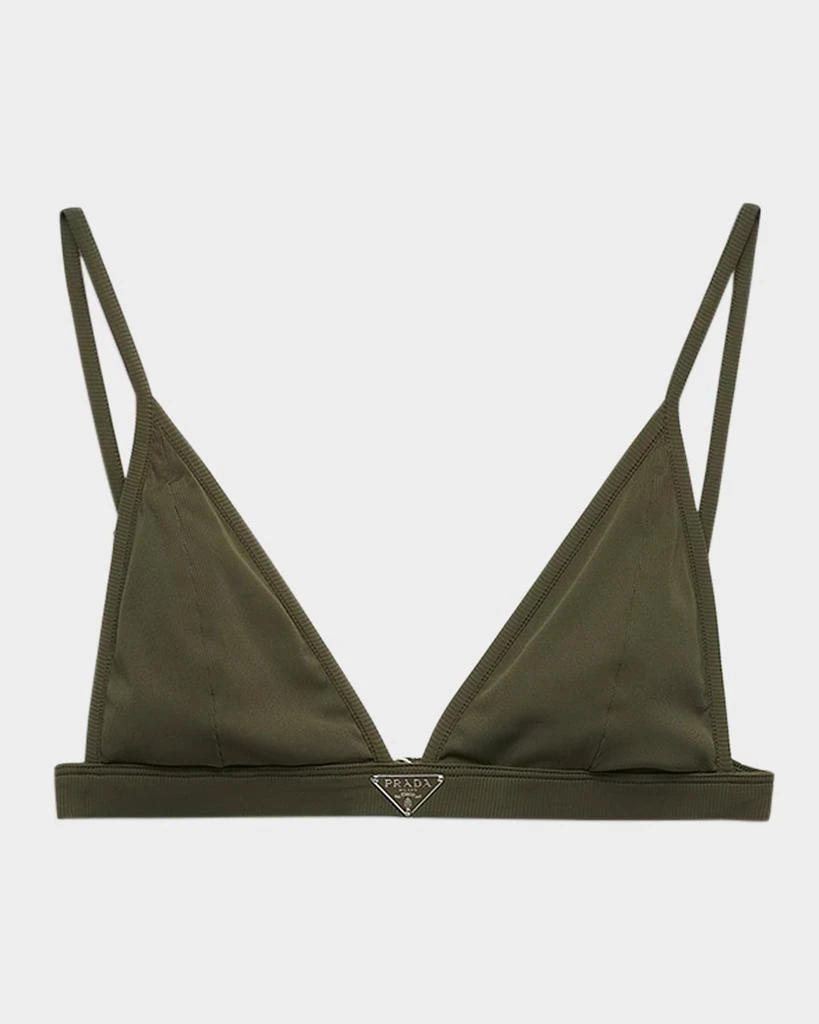 Prada Ribbed Knit Bralette Bikini Top
