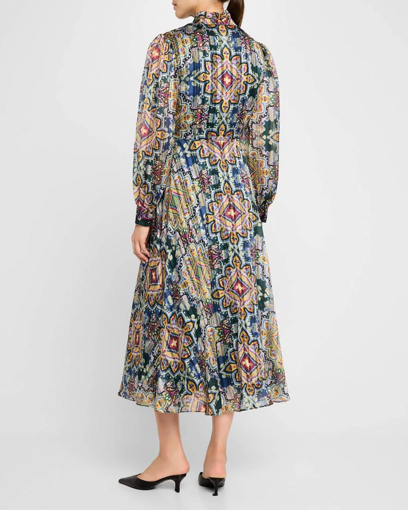 Elie Tahari The Raquel Abstract-Print Midi Dress 3