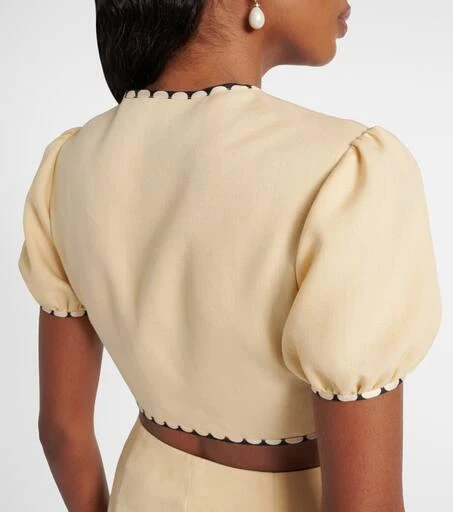 Valentino Plus De Pois embroidered crop top 5