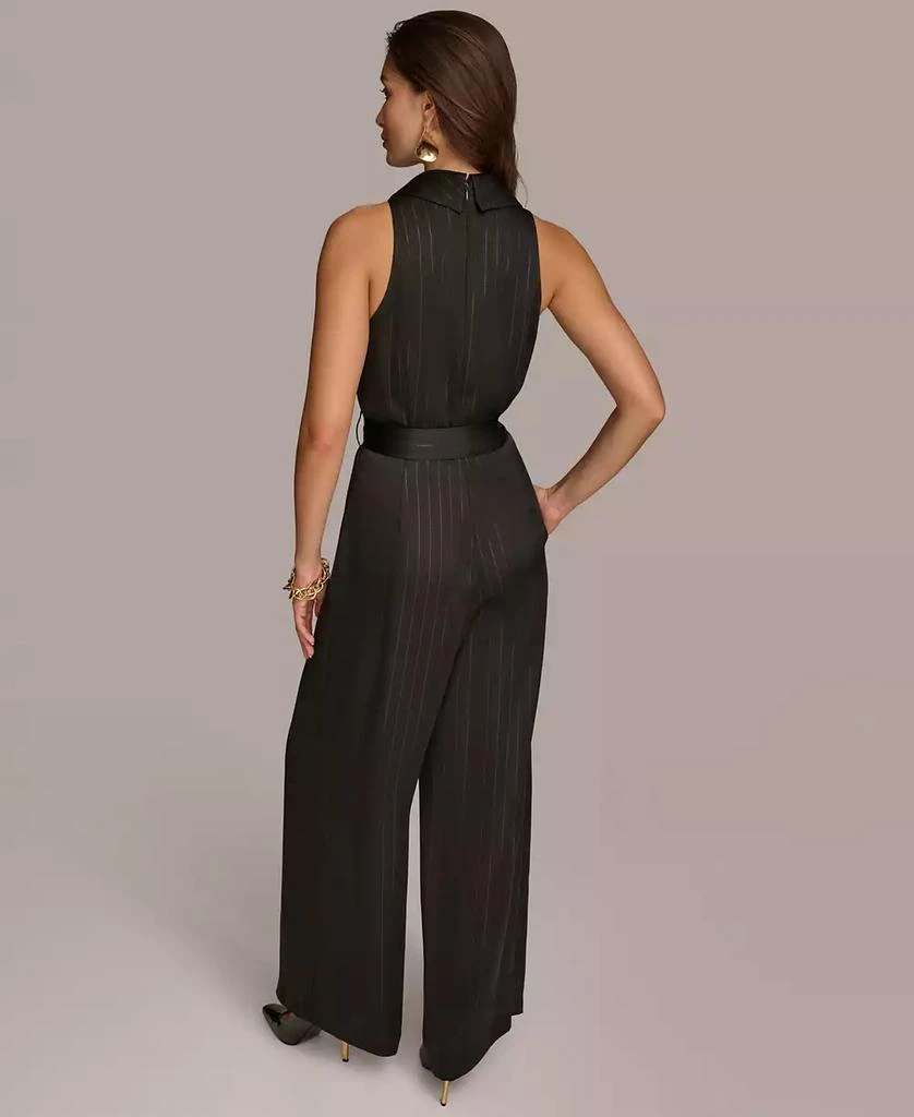 Donna Karan Women's Shawl-Collar Tie-Waist Jumpsuit 2
