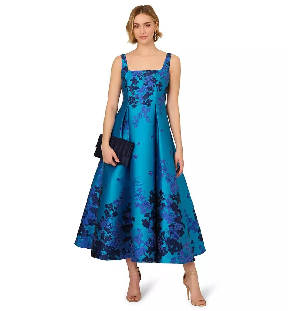 Adrianna Papell Women's Jacquard Fit & Flare Dress 1
