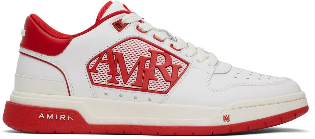 AMIRI White & Red Classic Low Sneakers 1