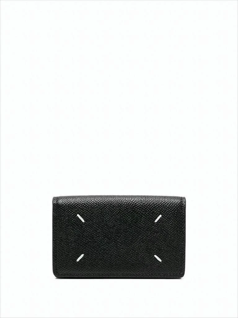 MAISON MARGIELA Textured Black Calf Leather Wallet