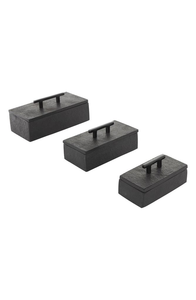 UMA Contemporary Set of 2 Decorative Marble Boxes