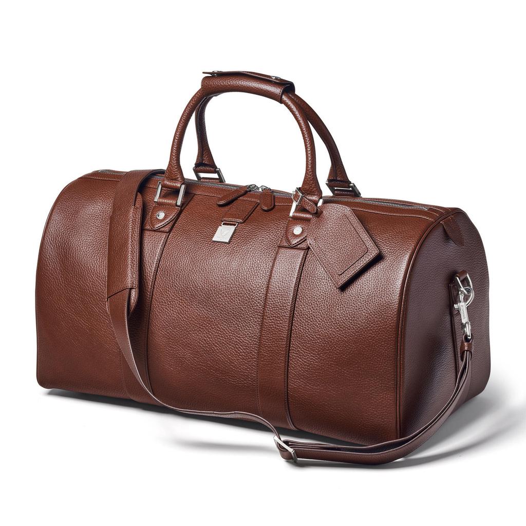 ASPINAL OF LONDON Boston grained-leather duffle bag - Thumbnail 3